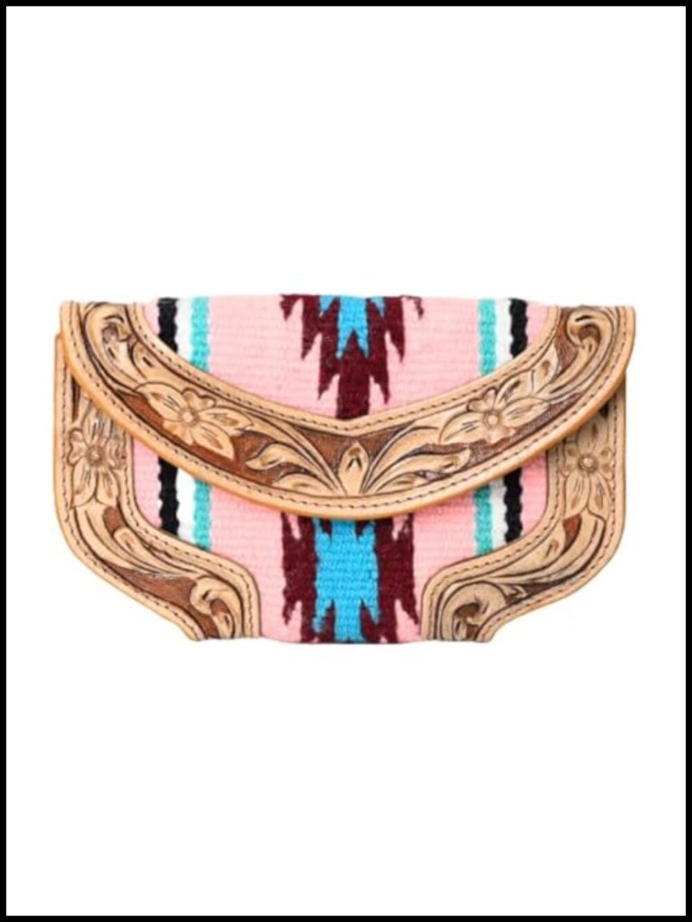 Women's Hand Tooled Leather Western Wallet with RFID Protection